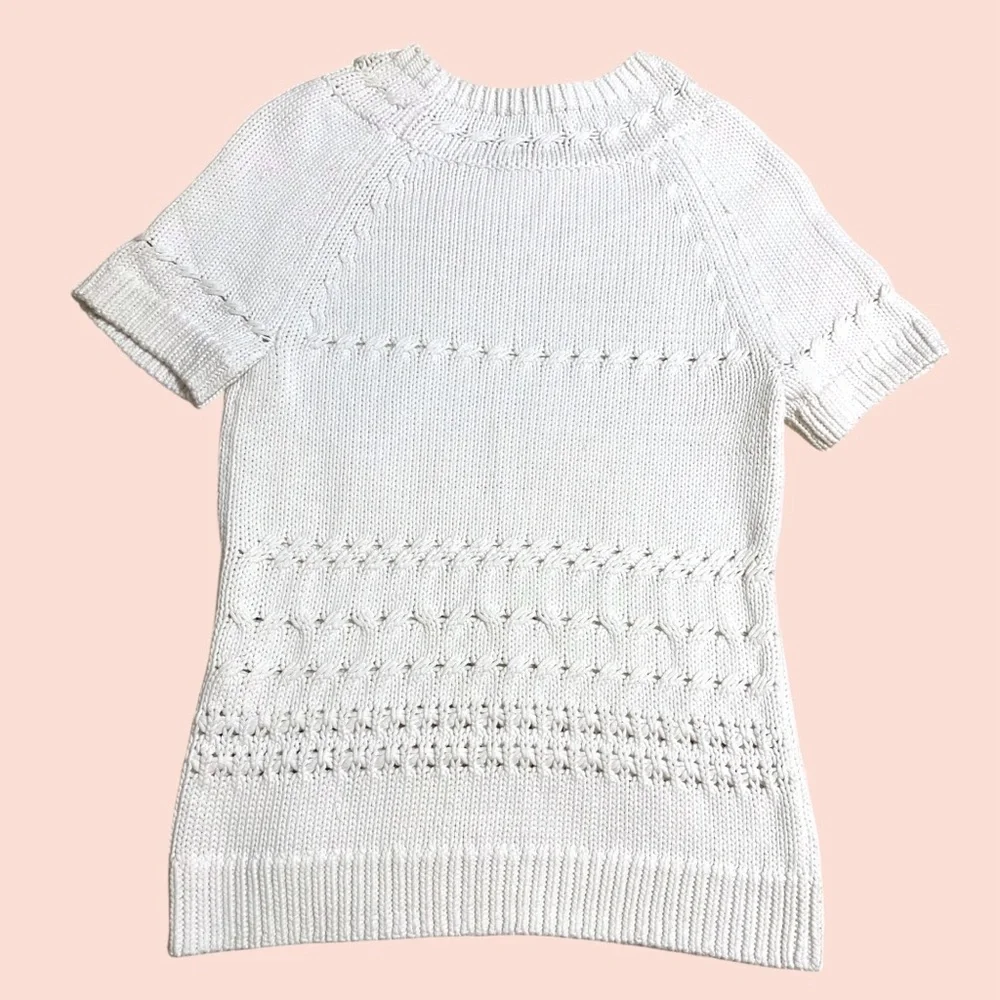 Kate Spade Open Stitch Short Sleeve Sweater